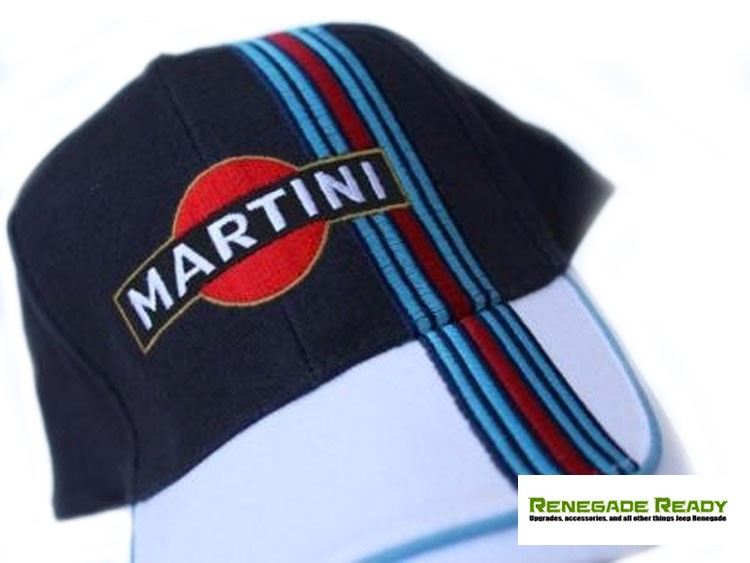 Martini Racing Hat Navy Blue/ White w/ Racing Stripe